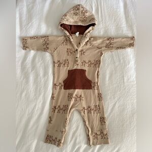 Kate Quinn Teddy Bear Hooded Jumpsuit - Baby